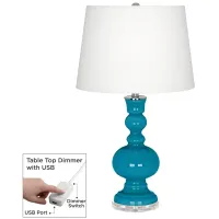 Caribbean Sea Apothecary Table Lamp with Dimmer