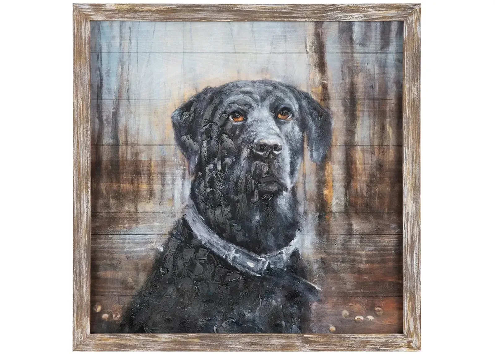 Crestview Collection Man's Best Friend Framed Wood Painting