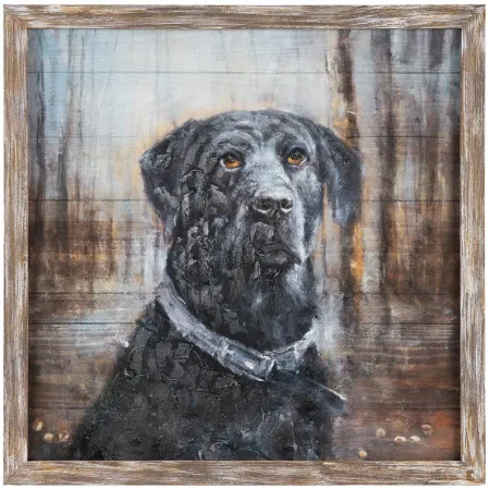 Crestview Collection Man's Best Friend Framed Wood Painting