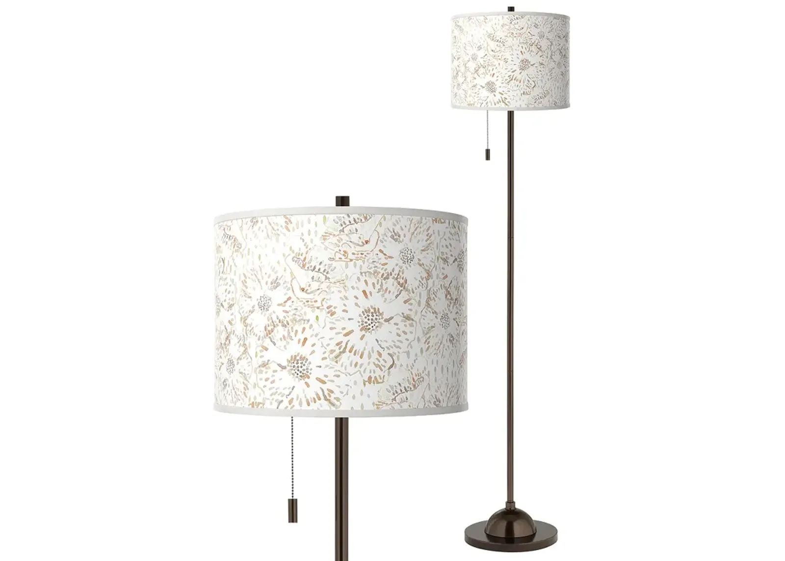 Windflowers Giclee Glow Bronze Club Floor Lamp