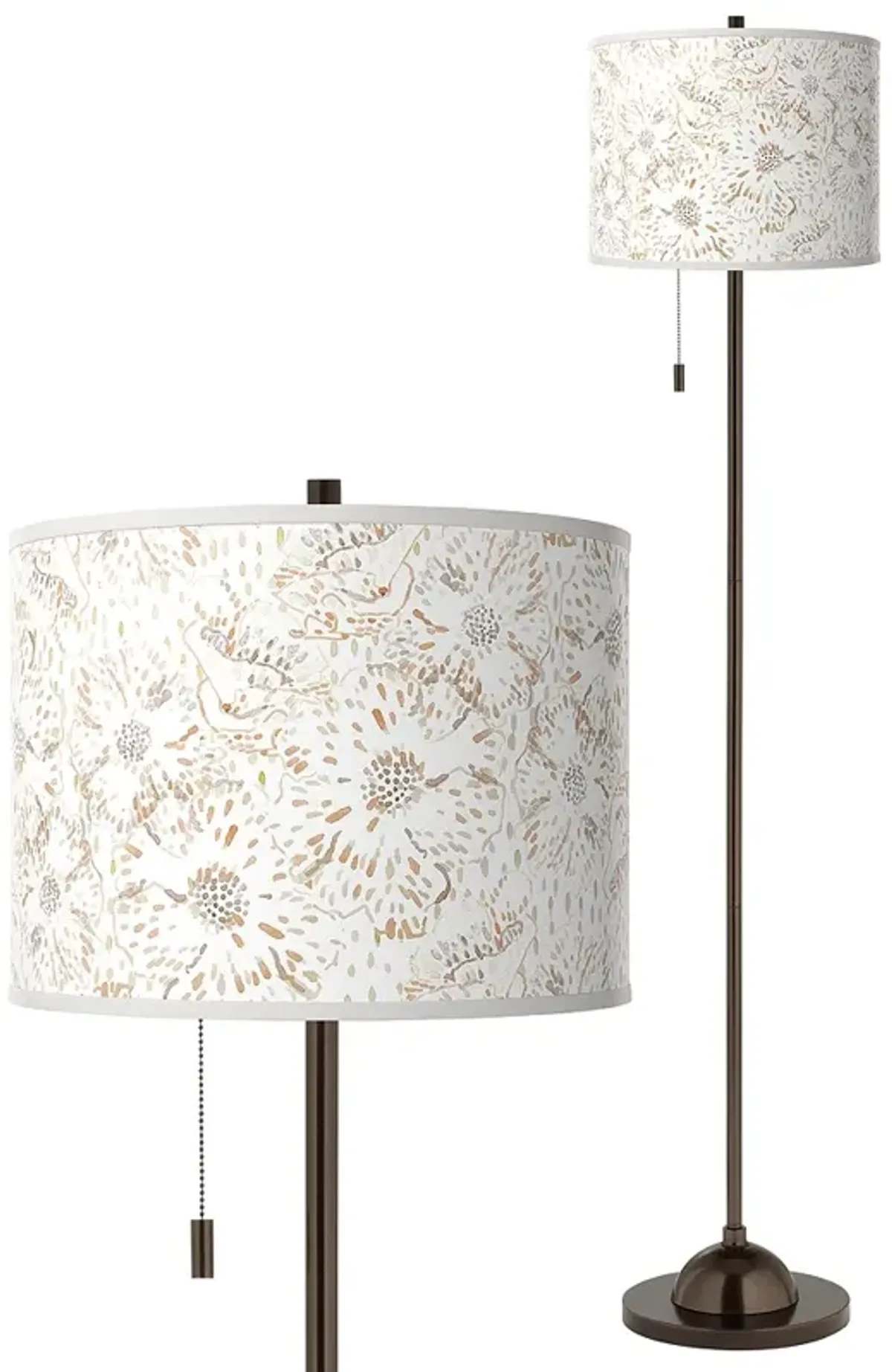 Windflowers Giclee Glow Bronze Club Floor Lamp