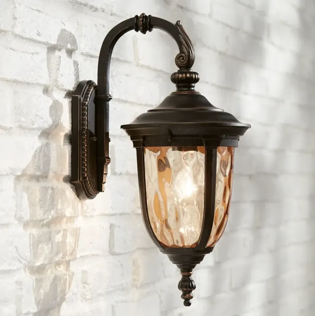 Bellagio 16 1/2" High Bronze Downbridge Outdoor Wall Light