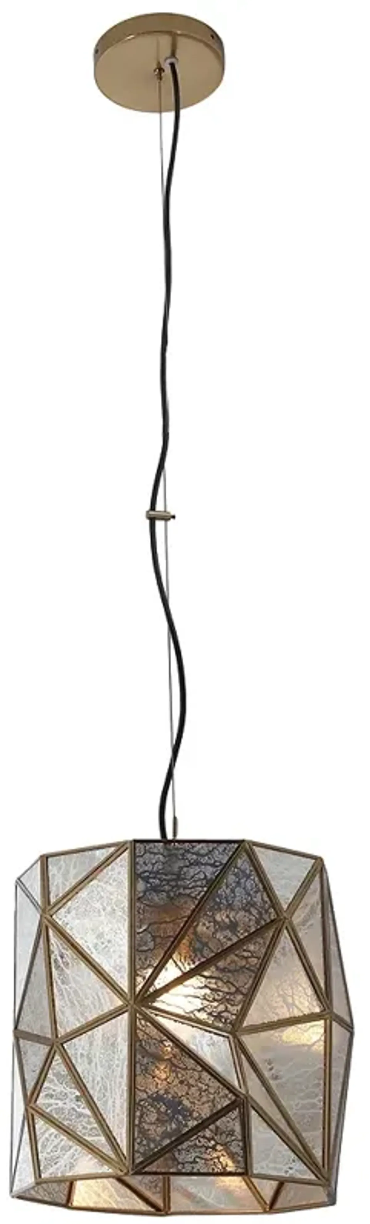 Metropolitan Geo-Gem 1-Light 12.5-in Artisan Brass Mini Pendant