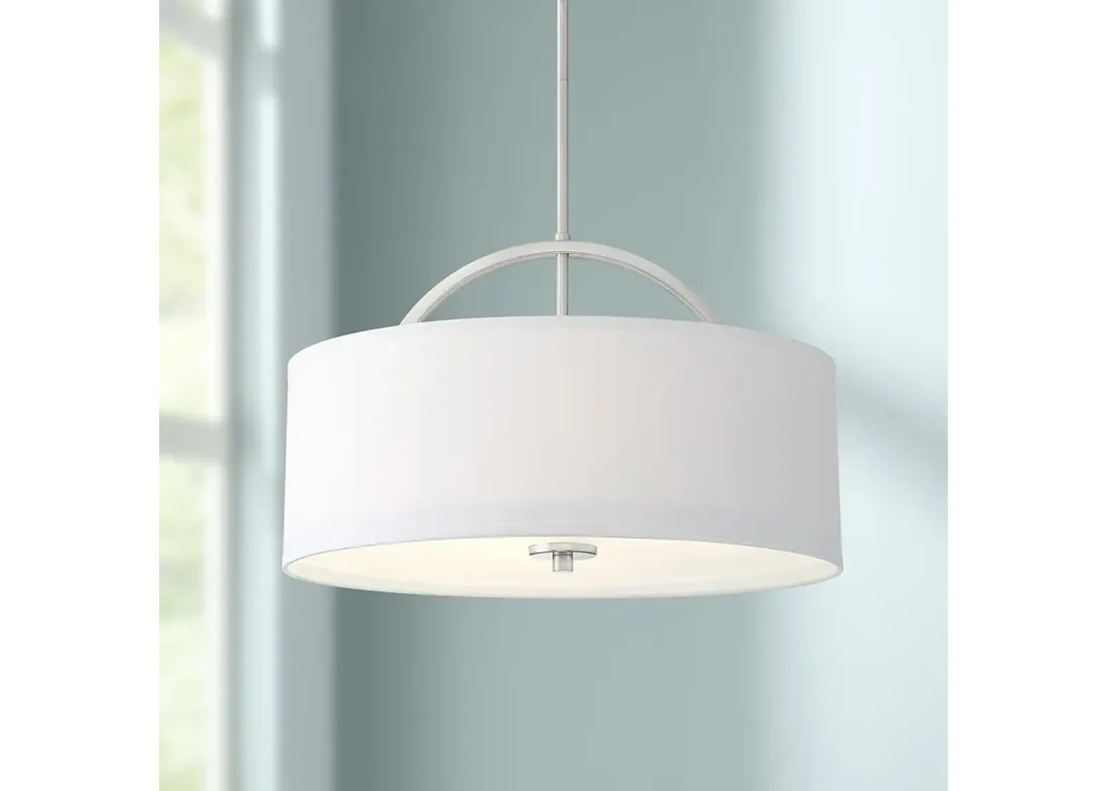 Possini Euro Carina 20" Wide Brushed Nickel Pendant Light