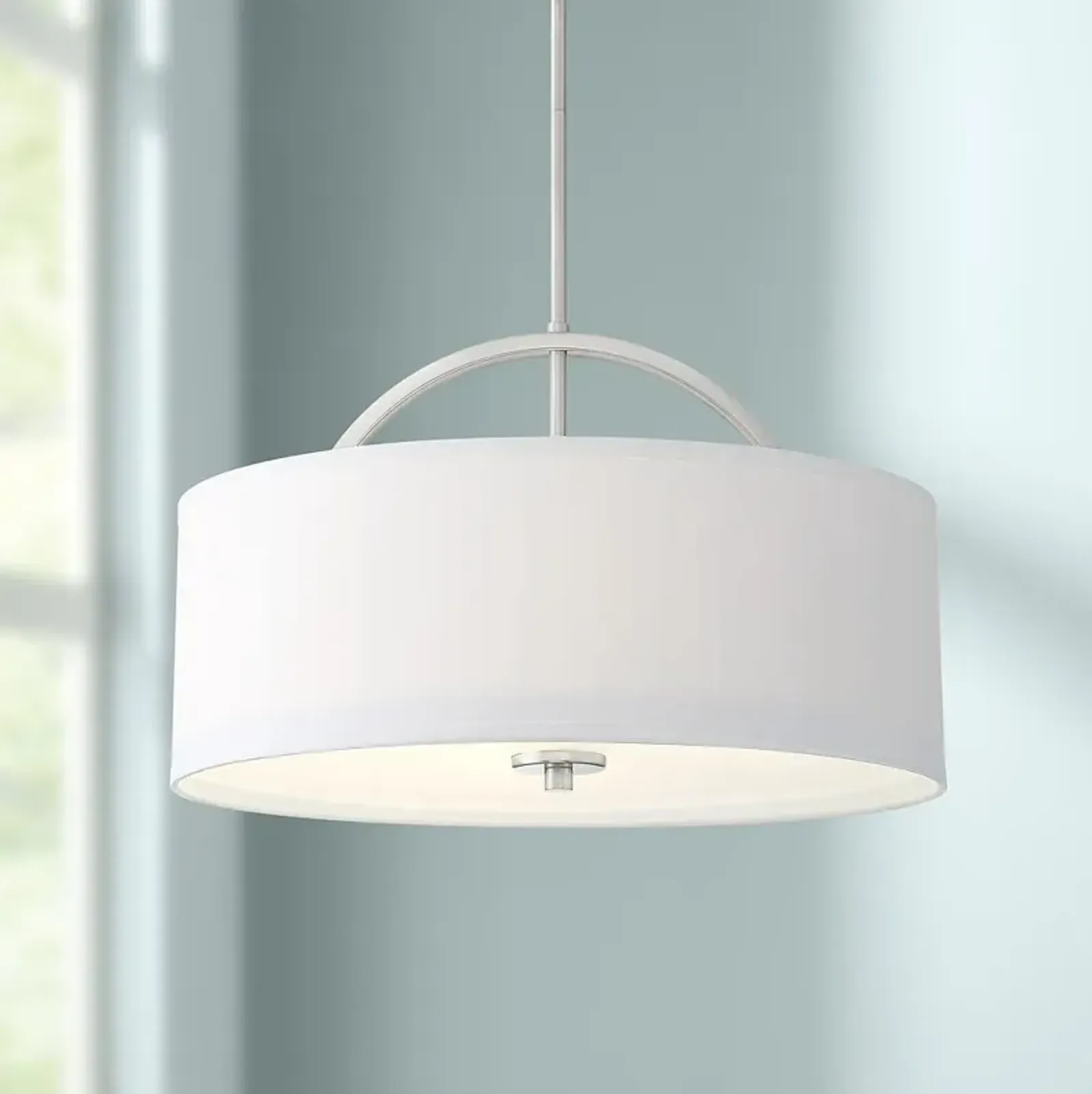 Possini Euro Carina 20" Wide Brushed Nickel Pendant Light