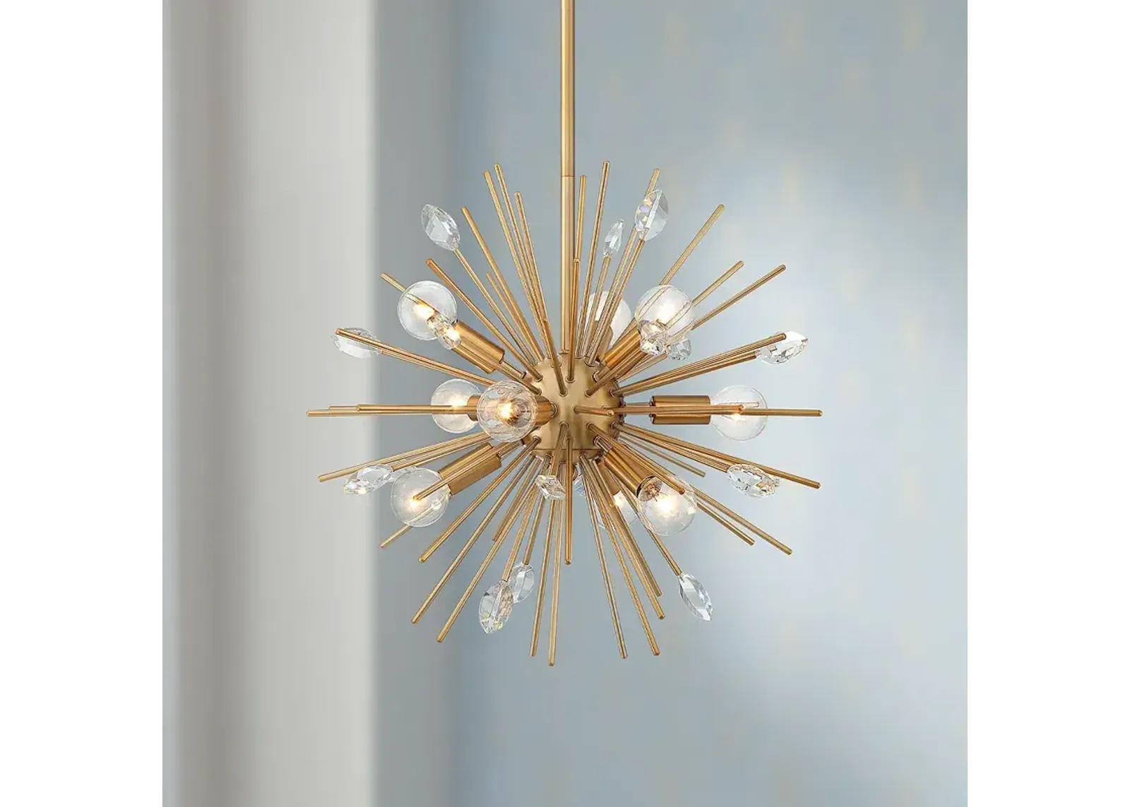 Possini Euro Janae 18" Wide Antique Gold Sputnik Pendant Light