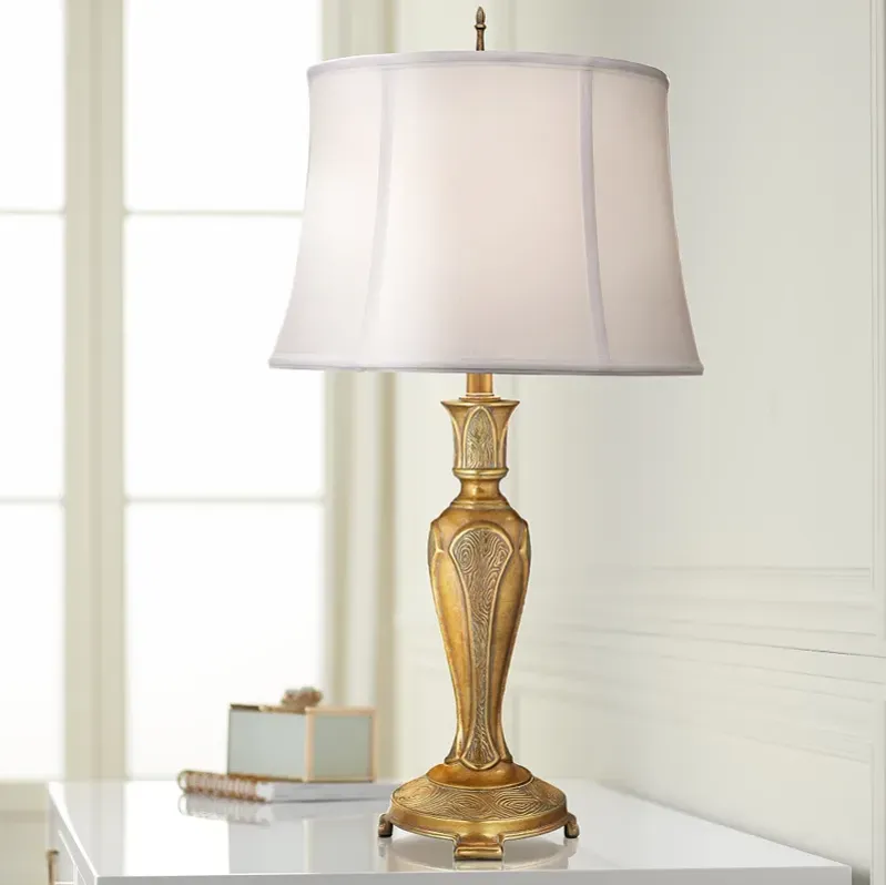 Stiffel Jasmyn 31" Traditional Polished Honey Brass Table Lamp