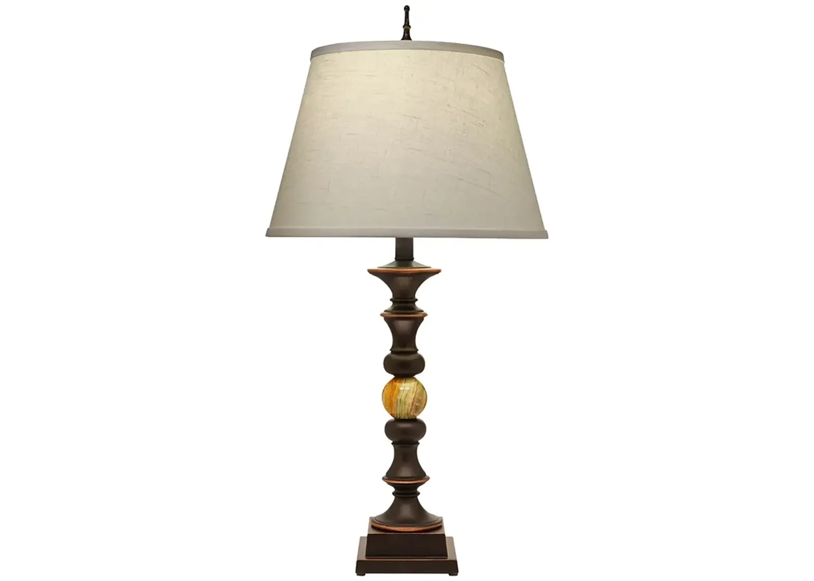 Stiffel Ella 31" Traditional Bronze and Green Onyx Table Lamp