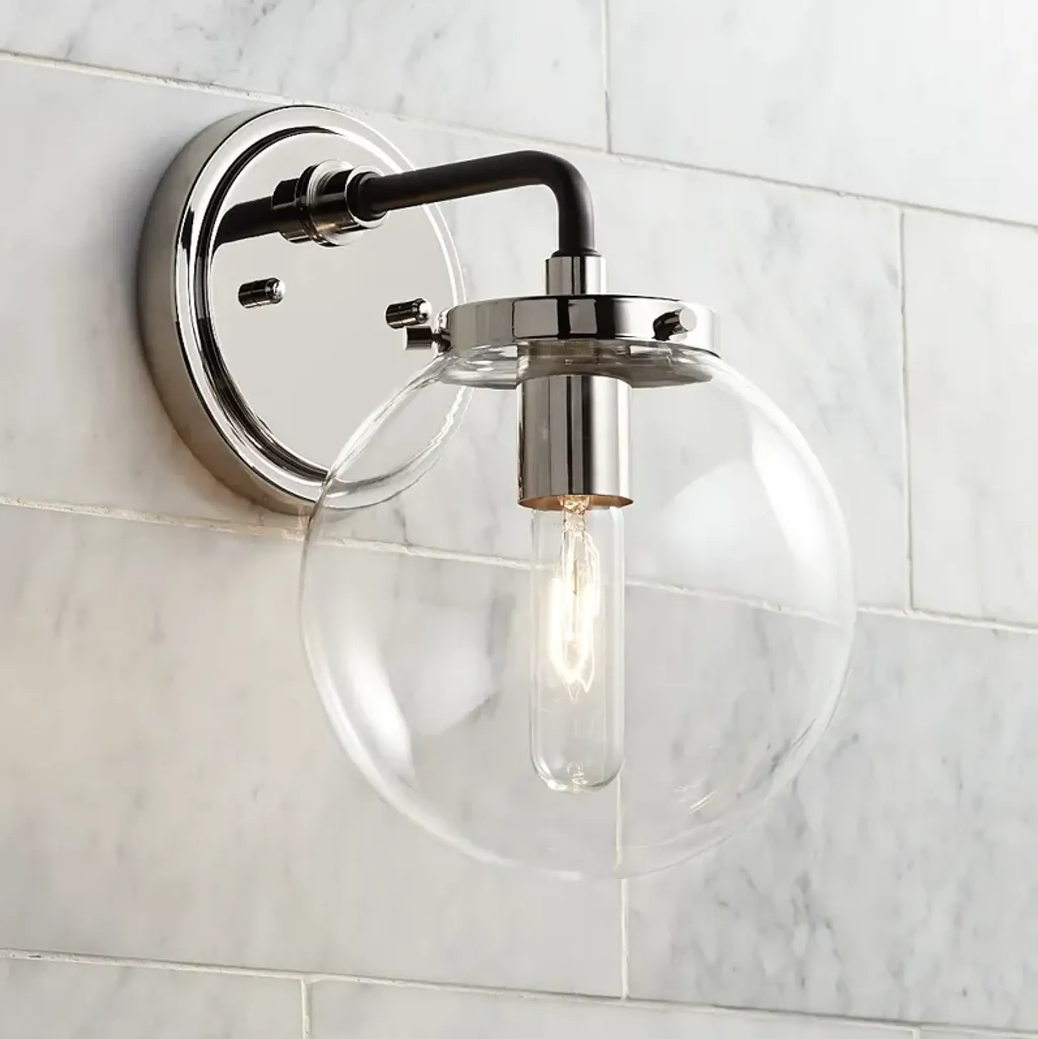 Possini Euro Fairling 10 12 High Glass Globe Wall Sconce Lamps Plus ...