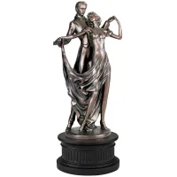 Dancing Lovers 13 1/2"H Sculpture With Black Round Riser