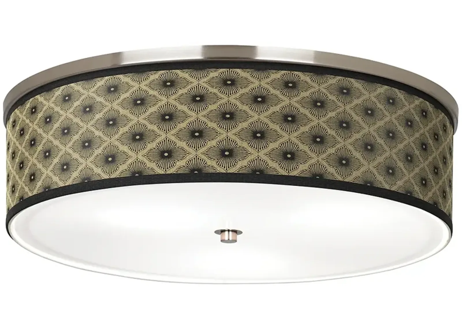 Rustic Flora Giclee Nickel 20 1/4" Wide Ceiling Light