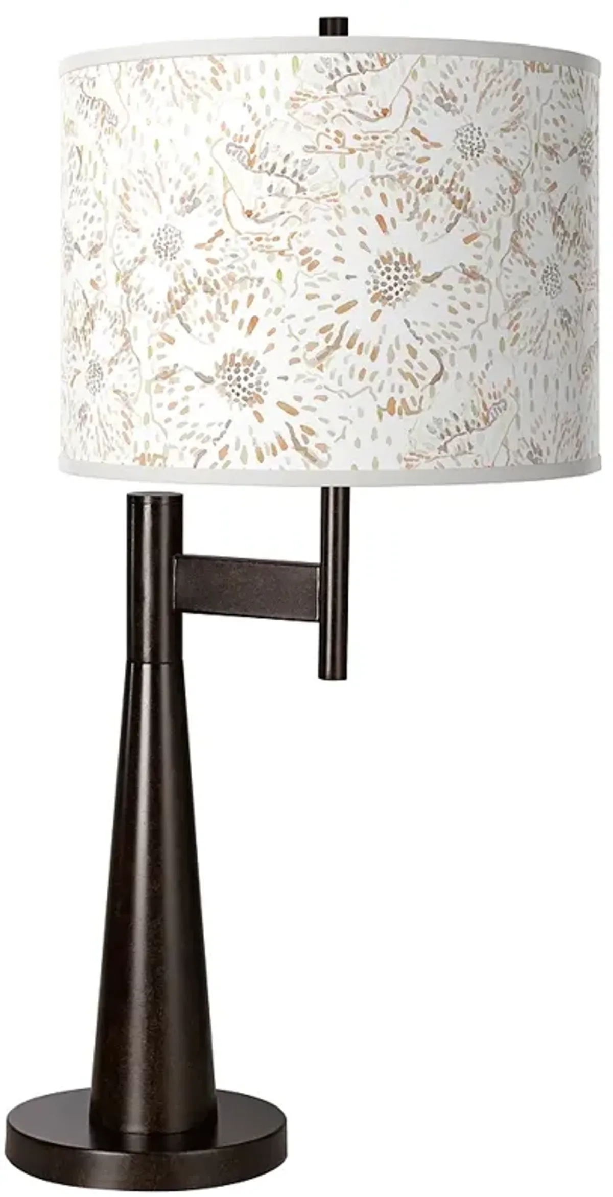 Giclee Glow Novo 30 3/4"  Windflowers Shade Bronze Table Lamp