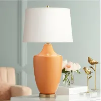 Pacific Coast Lighting Olivia Orange Vase Modern Ceramic Table Lamp