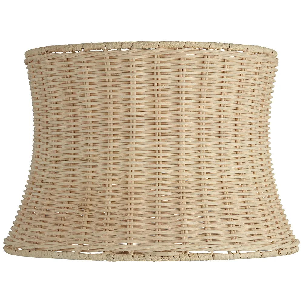 Unbleached Rattan Corset Lamp Shade 10x11.5x8