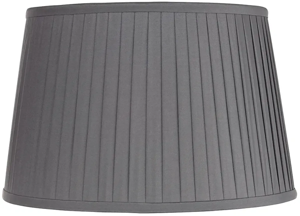 Springcrest Slate Gray Pleated Empire Lamp Shade 14x17x11 (Spider)