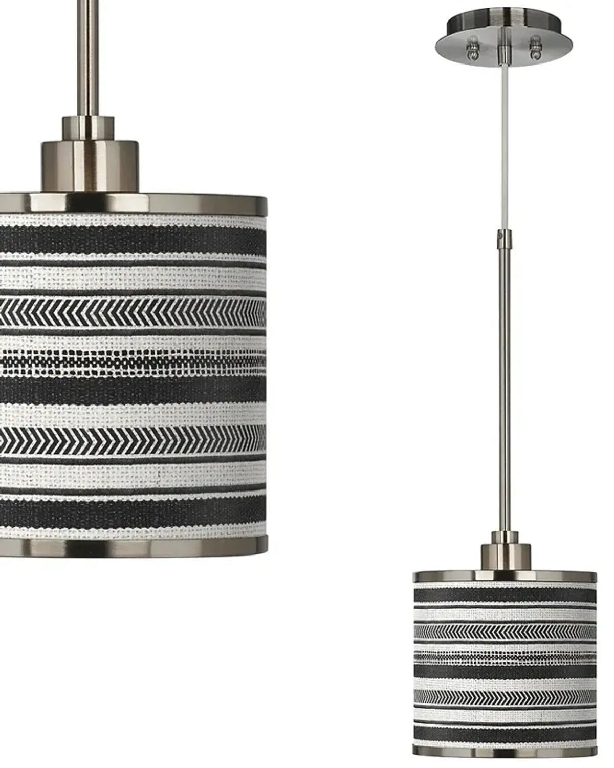 Stripes Noir Giclee Glow Mini Pendant Light