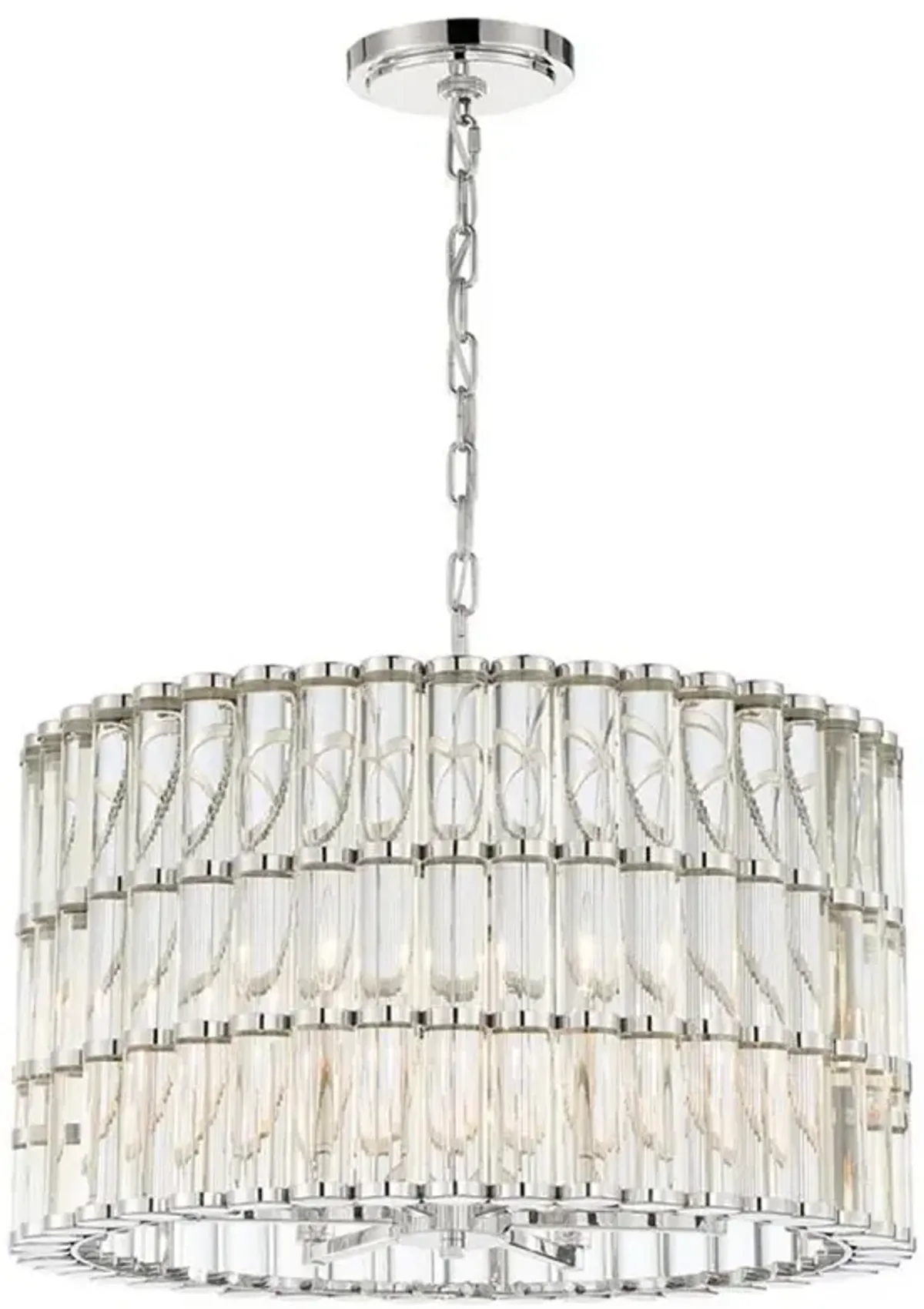 Libby Langdon for Crystorama Elliot 6 Light Polished Nickel Chandelier