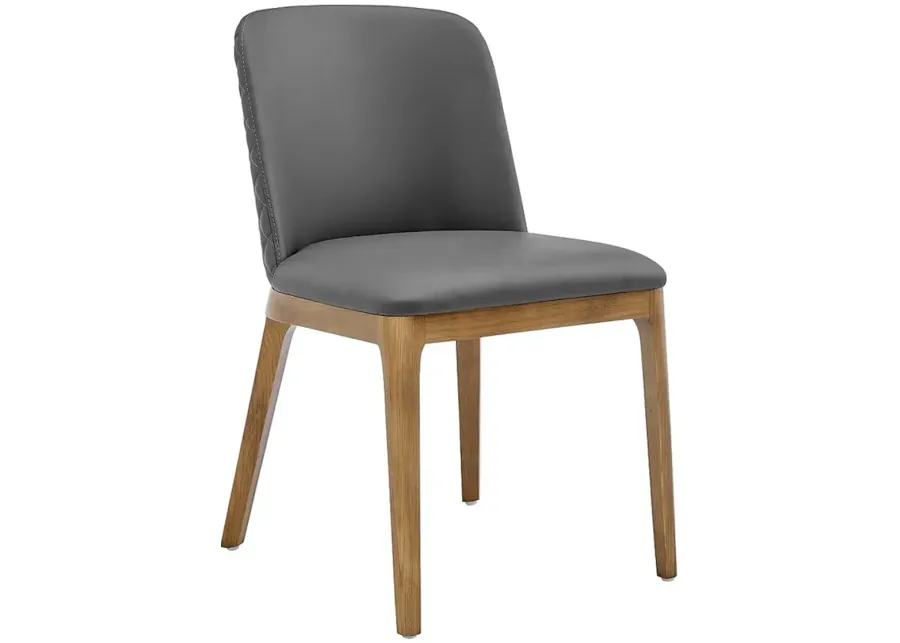 Tilde Gray Leatherette Side Chair