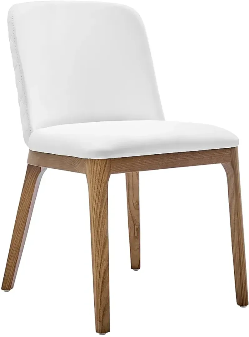 Tilde White Leatherette Side Chair