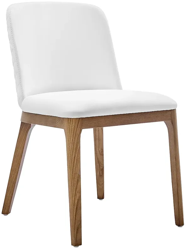 Tilde White Leatherette Side Chair