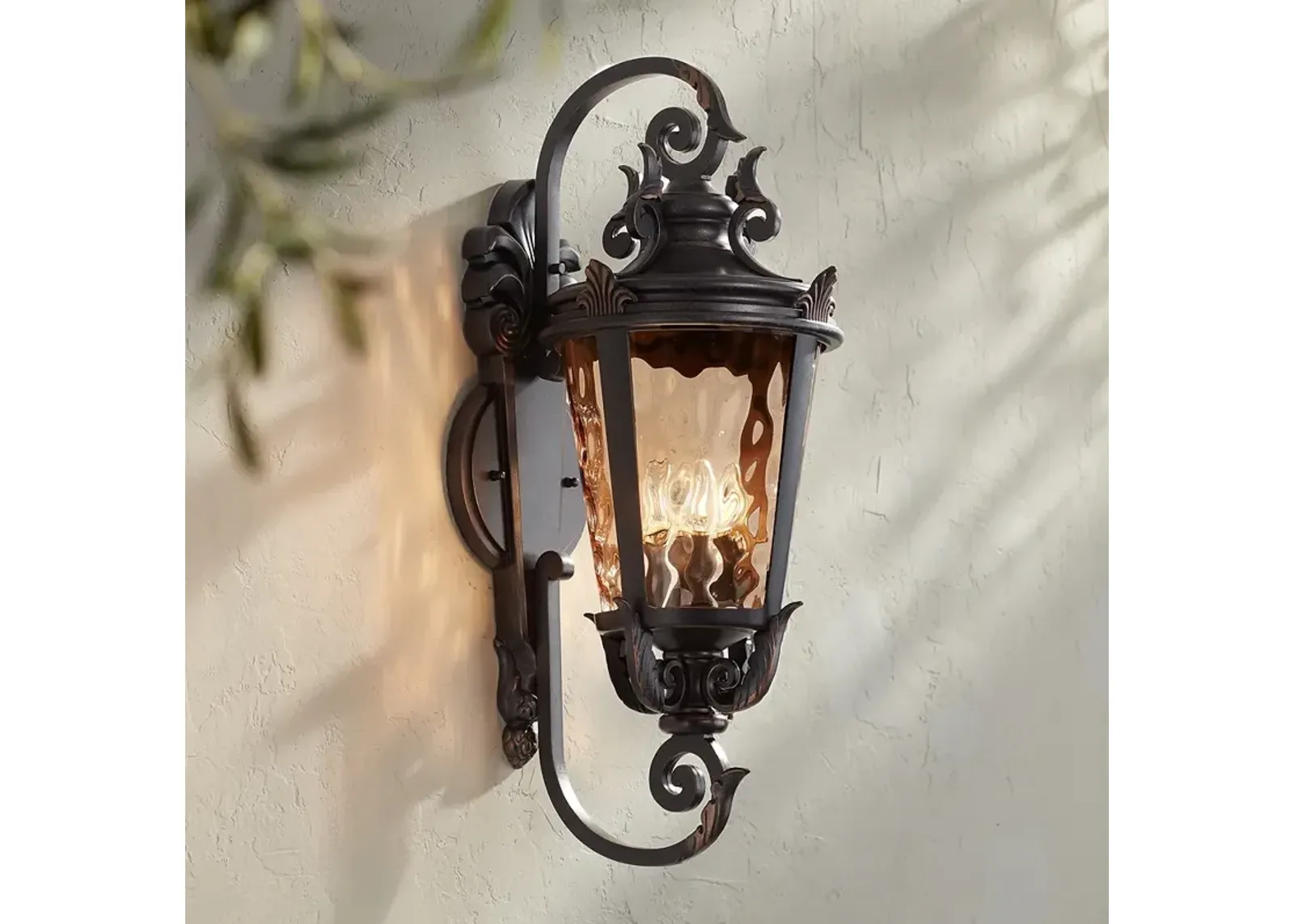 John Timberland Casa Marseille 31" Large Bronze Outdoor Wall Light