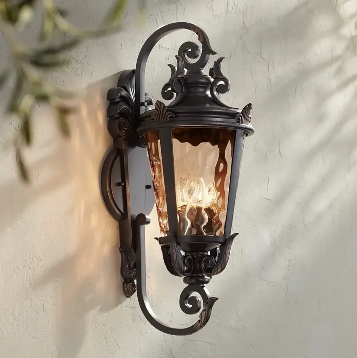 John Timberland Casa Marseille 31" Large Bronze Outdoor Wall Light