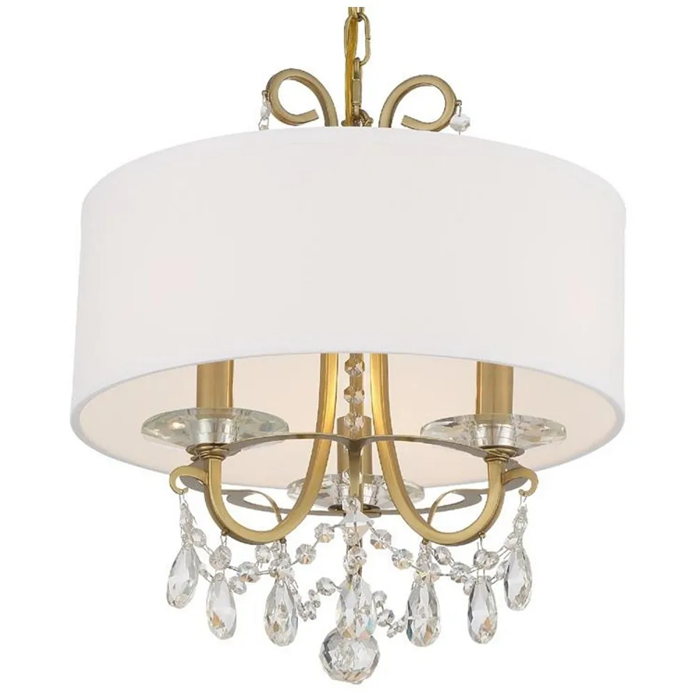 Othello 3 Light Vibrant Gold Chandelier