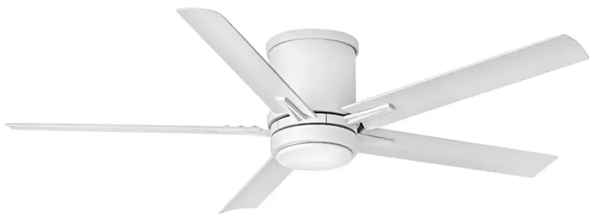 52" Hinkley Vail Flush White LED Wet Hugger Smart Ceiling Fan