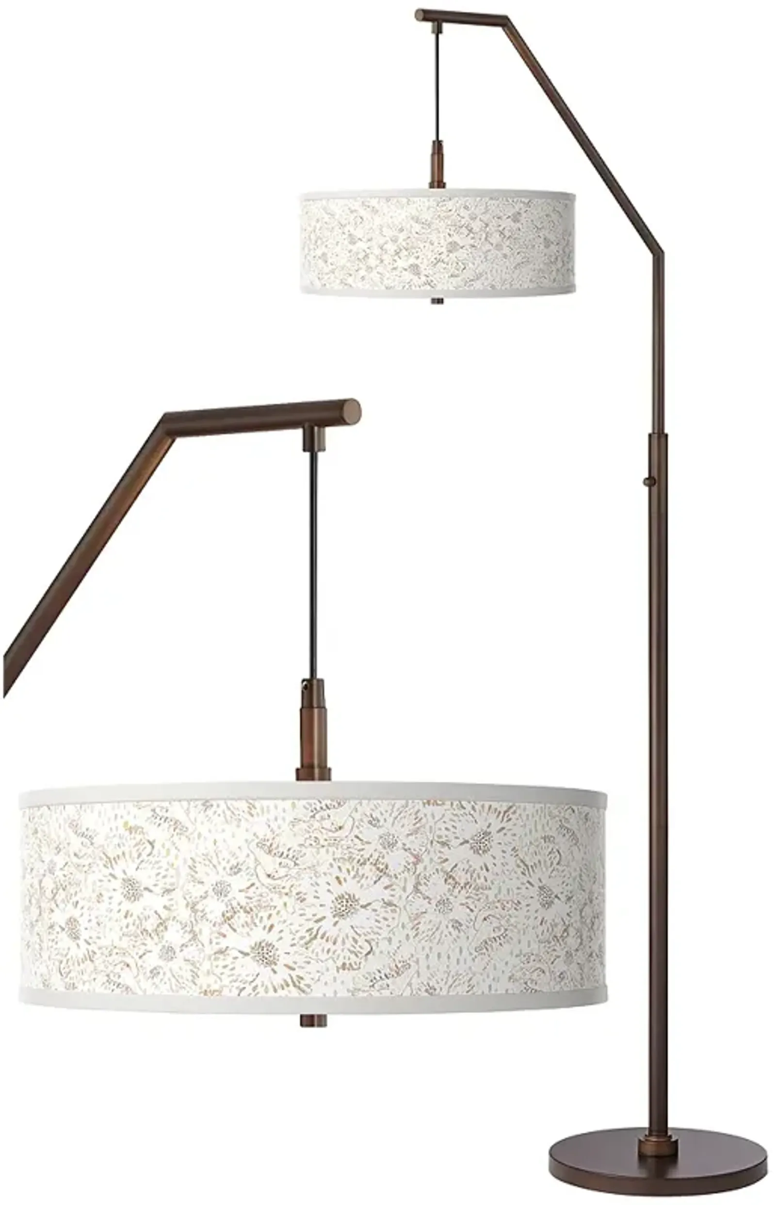 Windflowers Bronze Downbridge Arc Floor Lamp