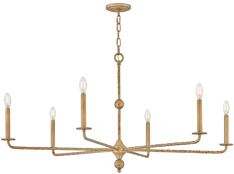 Hinkley Ansel Large Chandelier 46" Burnished Gold