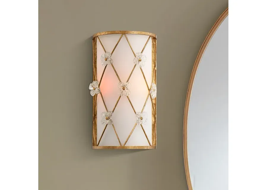 Victoria Park 14" High Elara Gold 2-Light Wall Sconce