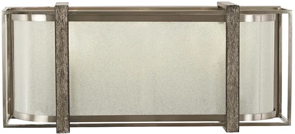 Tyson's Gate 16"W Brushed Nickel with Shale Wood Bath Light