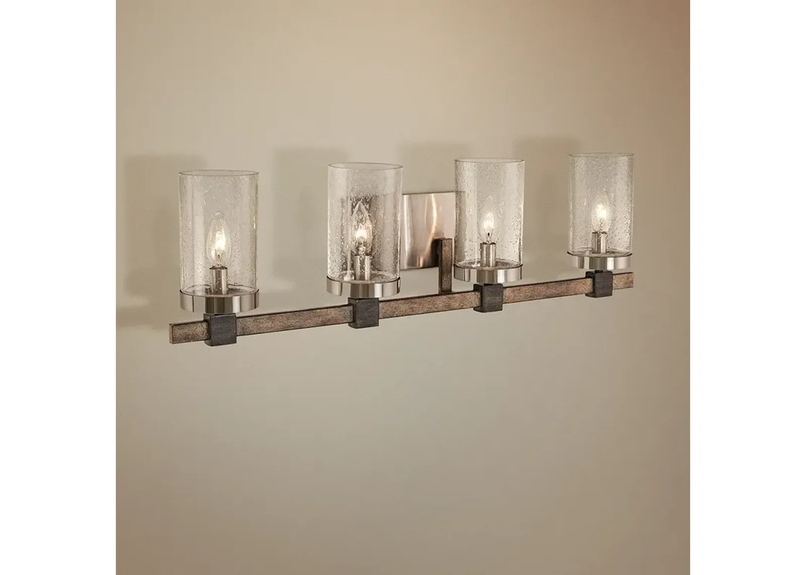 Bridlewood 31" Wide Brushed Nickel 4-Light Bath Light