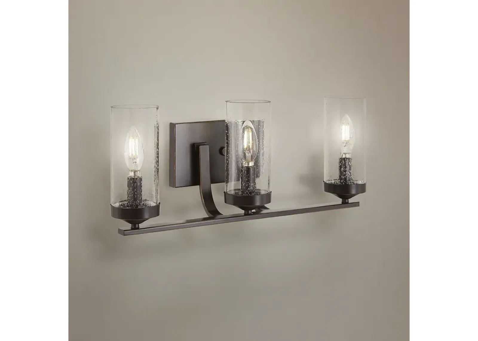 Elyton 20 1/4" Wide Downtown Bronze 3-Light Bath Light