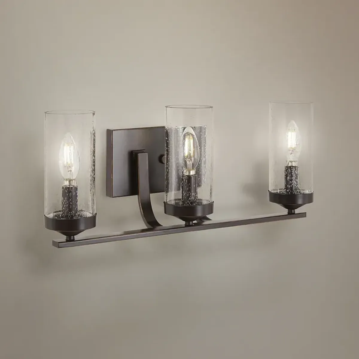 Elyton 20 1/4" Wide Downtown Bronze 3-Light Bath Light