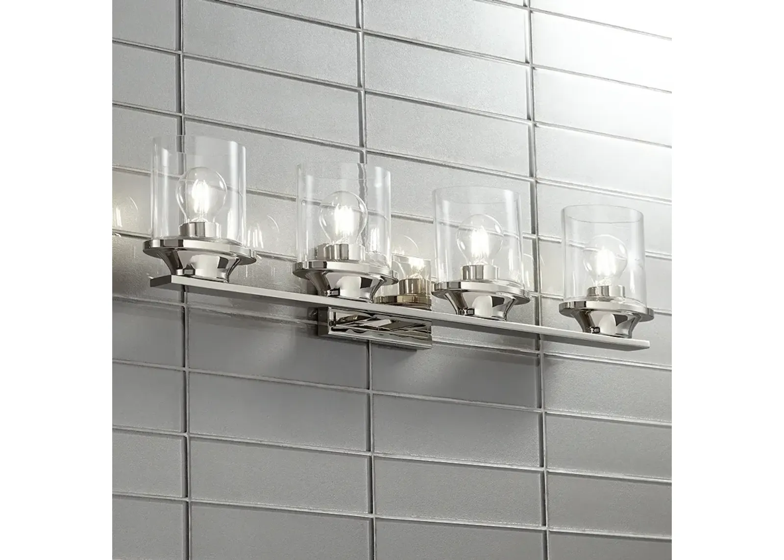 Possini Euro Amalia 34"W Chrome 4-Light Bath Light