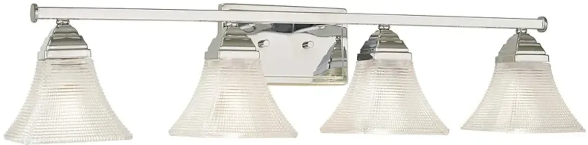 Conspire 33 1/4" Wide Chrome 4-Light Bath Light