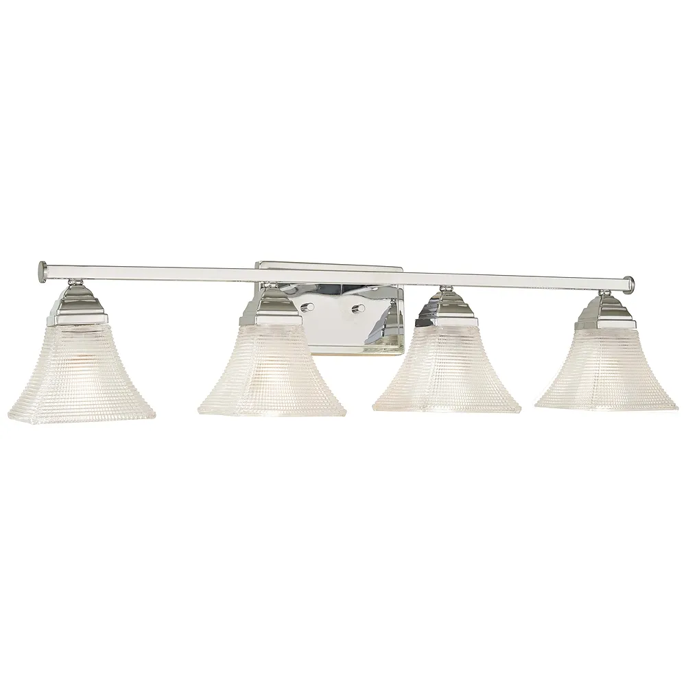 Conspire 33 1/4" Wide Chrome 4-Light Bath Light