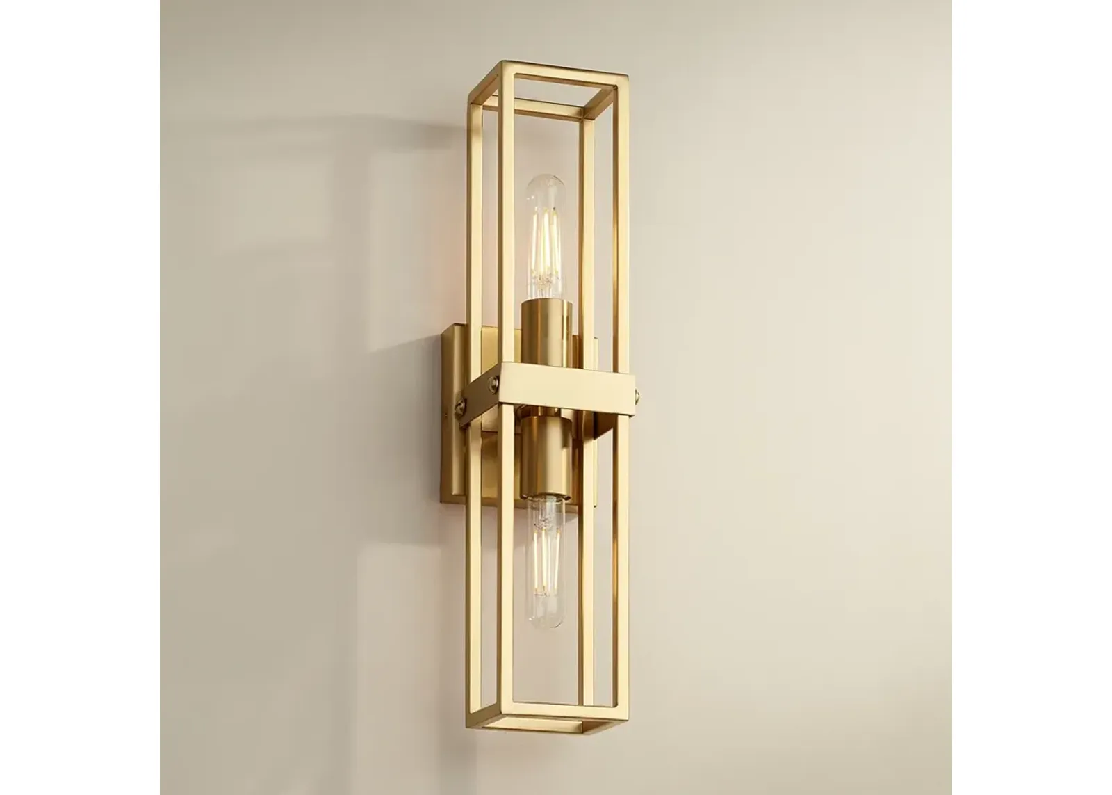 Possini Euro Fabrian 18 1/4" High Brass Modern Luxe Wall Sconce