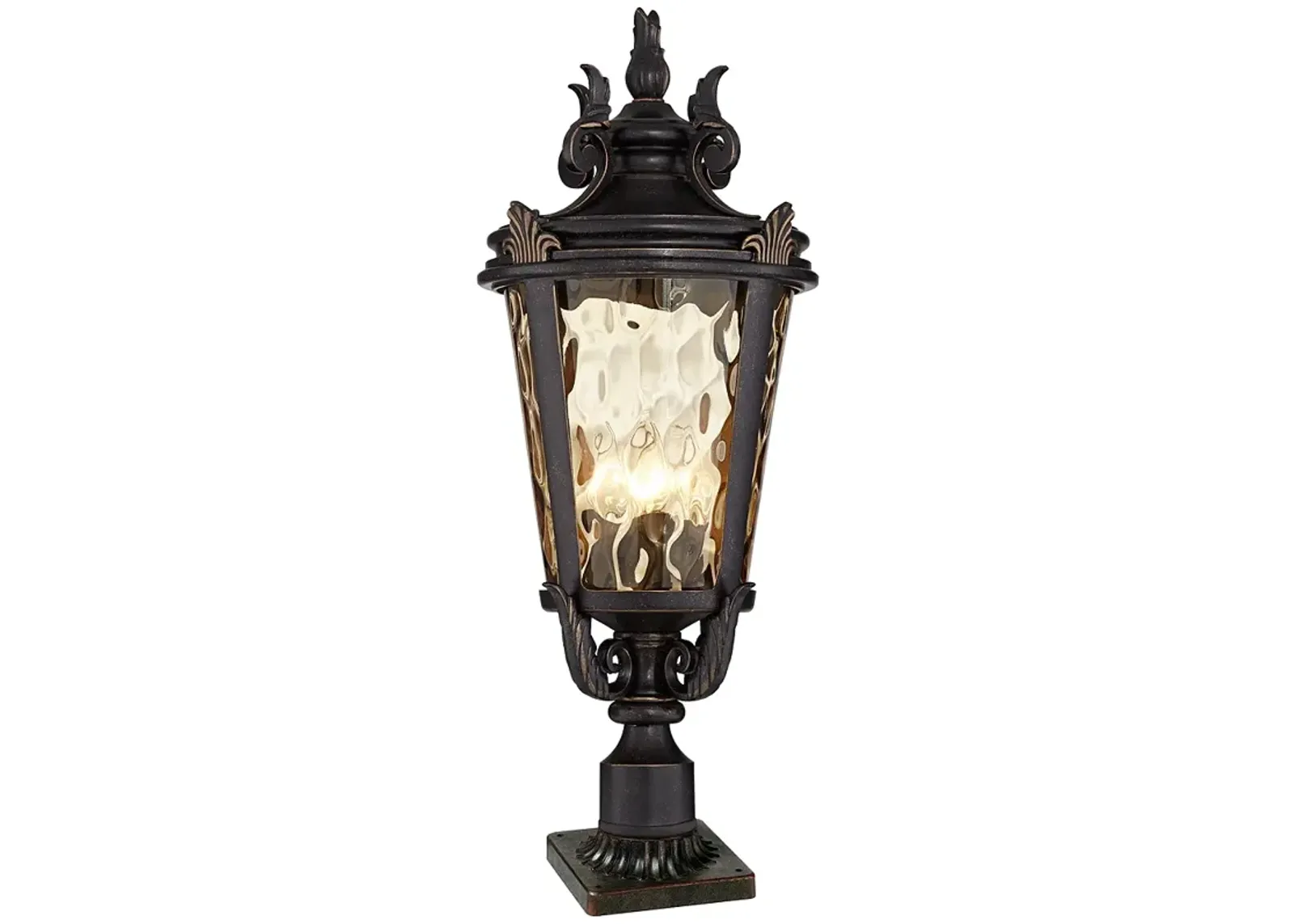 Casa Marseille 29 3/4" Bronze Outdoor Post Light with Pier Mount