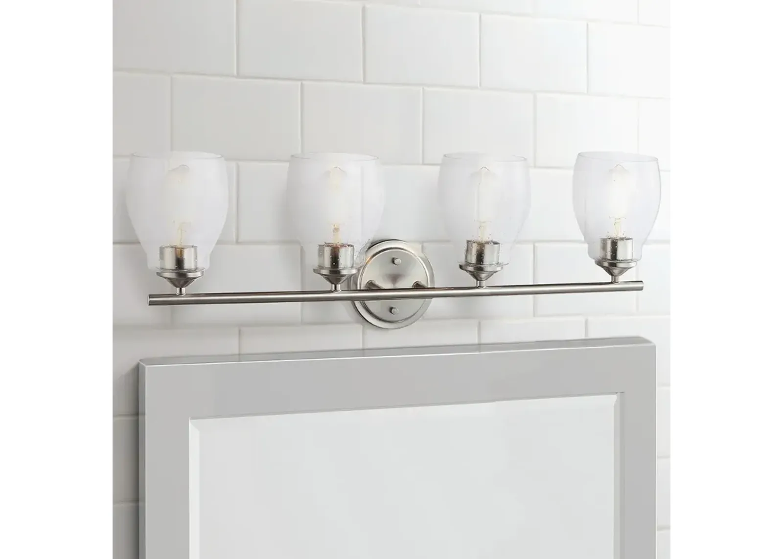 Winsley 30 1/2" Wide Brushed Nickel 4-Light Bath Light