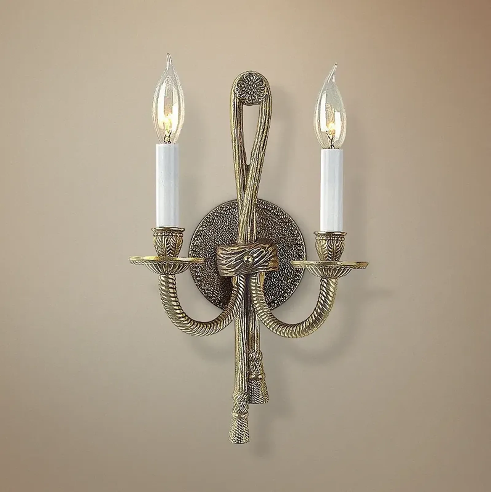 Rope/Tassel ADA Compliant Two Light Wall Sconce