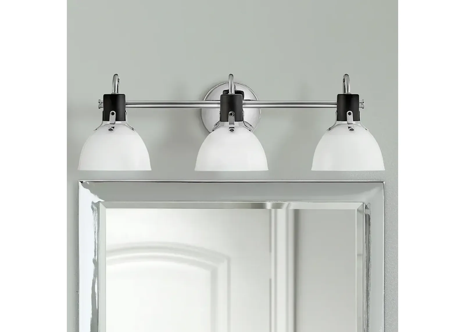 Hinkley Argo 24 1/2" Wide Chrome 3-Light Bath Light