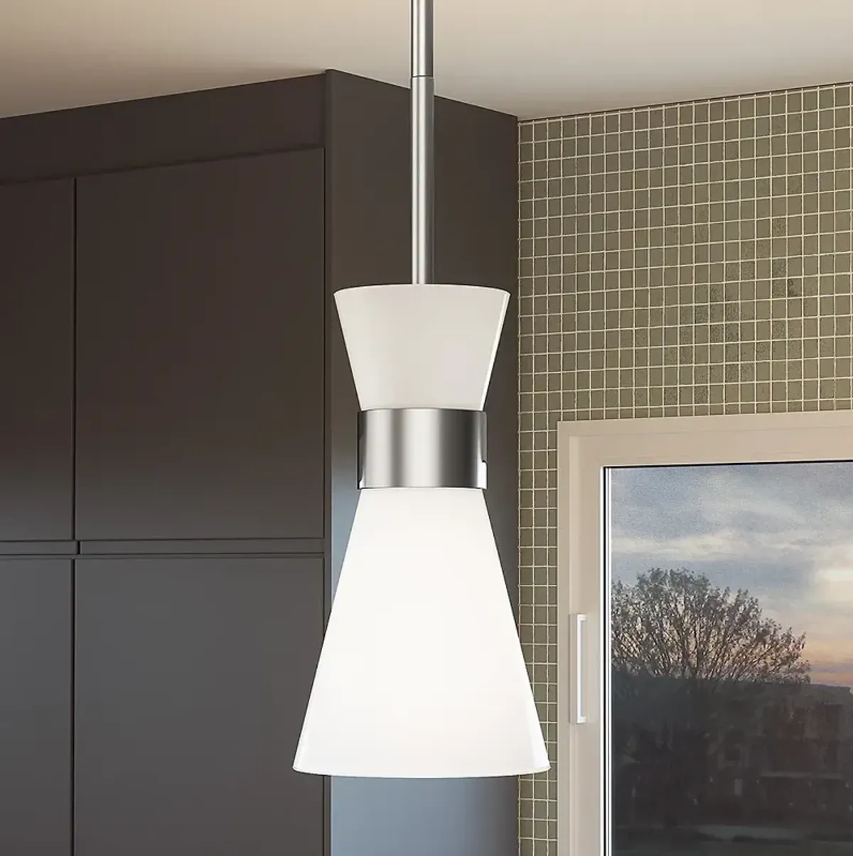 Fremont 10" Wide Brushed Nickel Mini Pendant