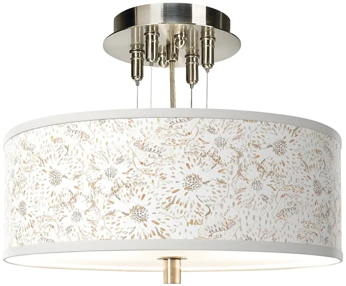 Windflowers Giclee 14" Wide Ceiling Light