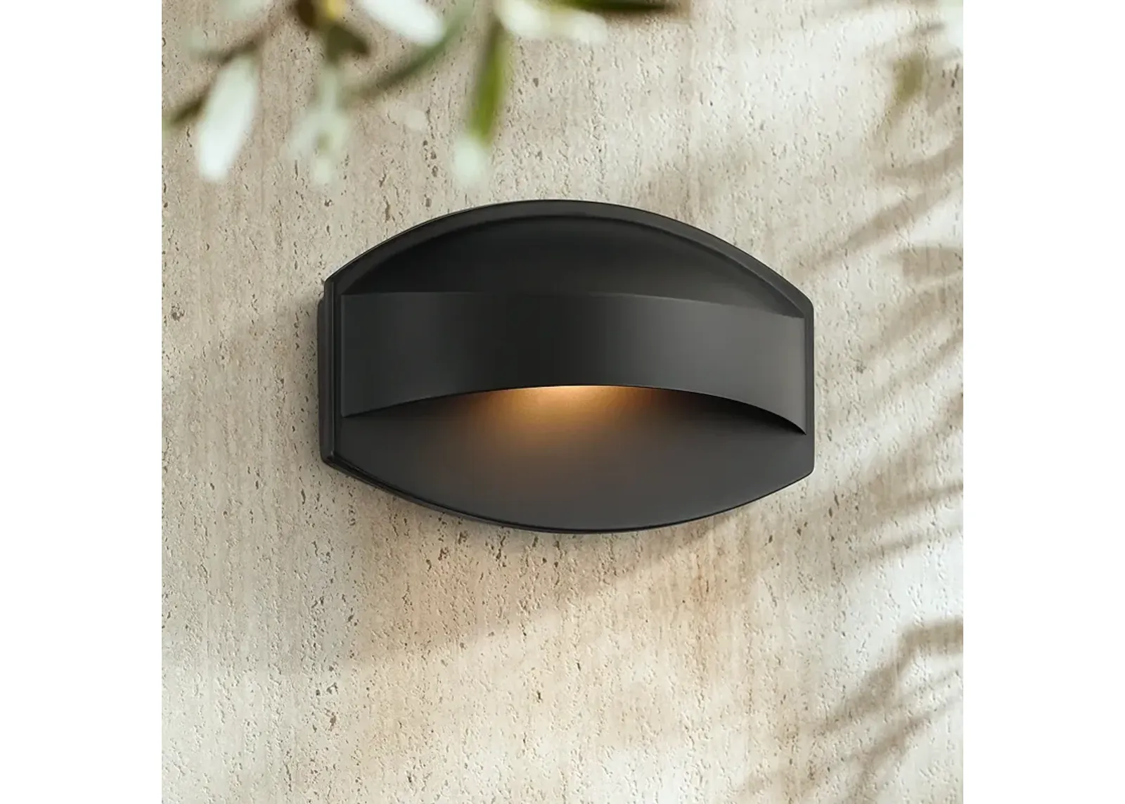 Possini Euro Xane 11" Wide Matte Black Dark Sky Outdoor Wall Light