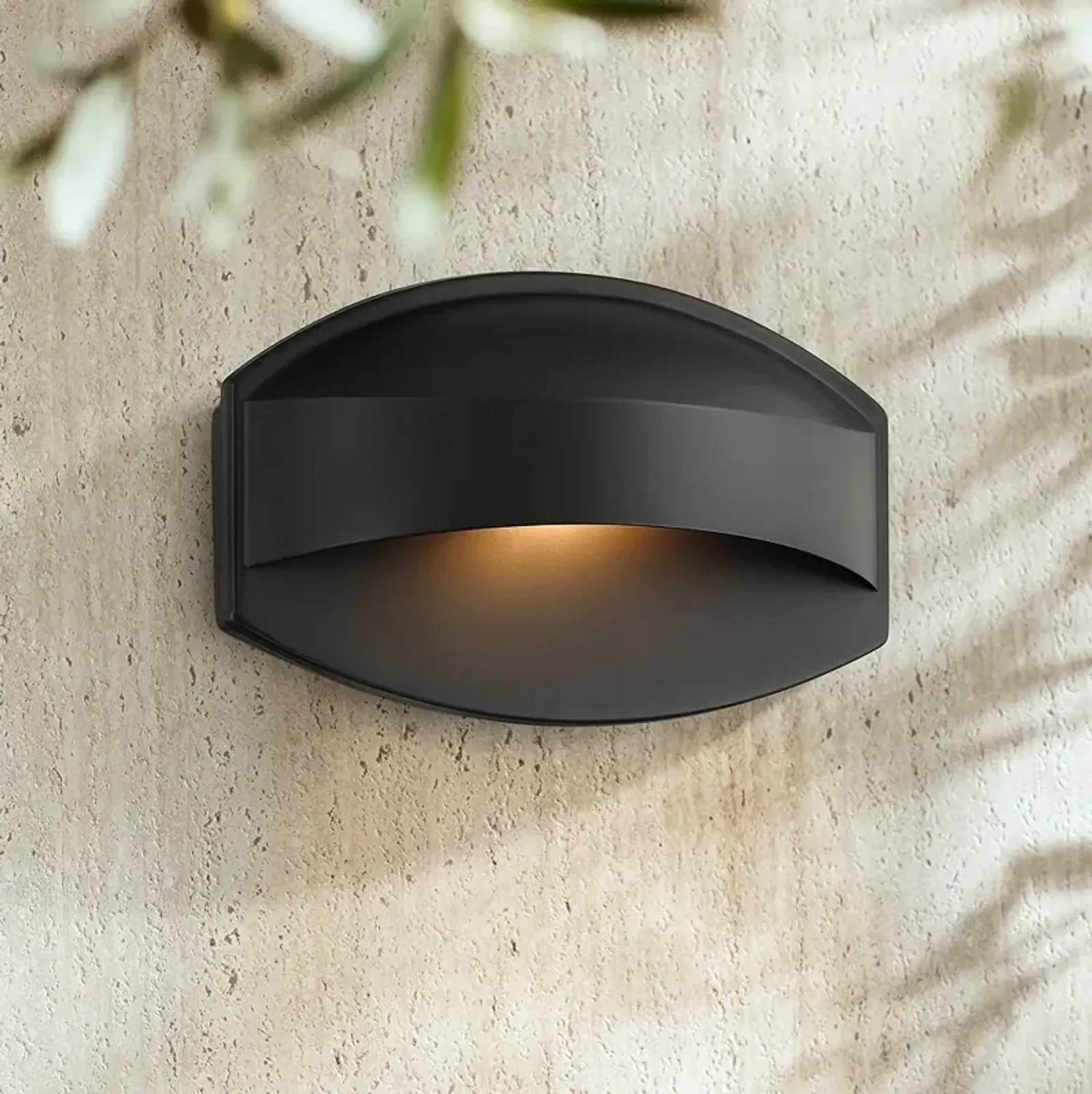 Possini Euro Xane 11" Wide Matte Black Dark Sky Outdoor Wall Light