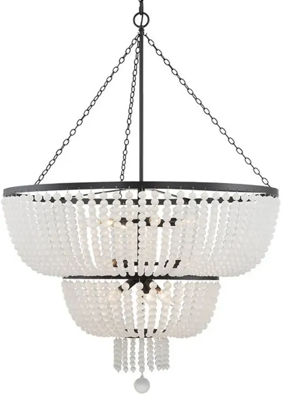 Rylee 12 Light Matte Black Chandelier