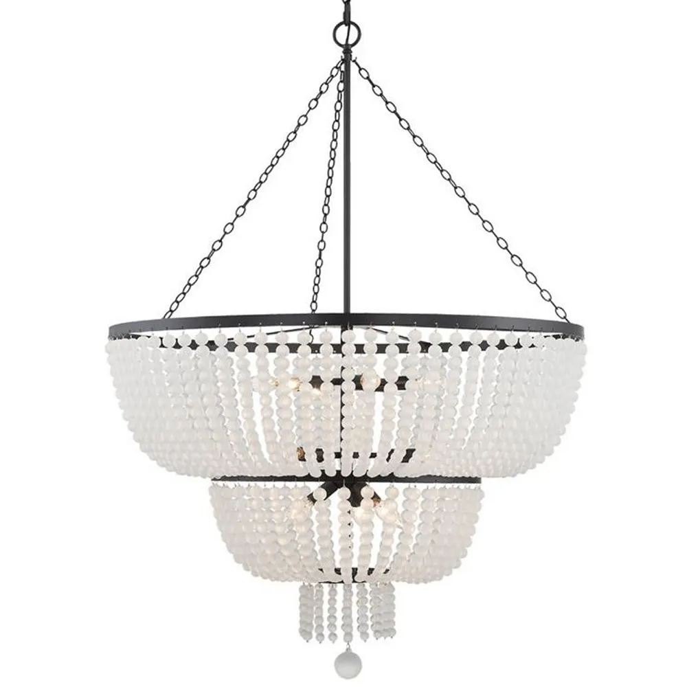 Rylee 12 Light Matte Black Chandelier