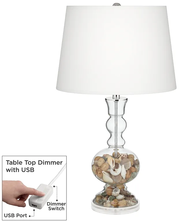 Clear Glass Apothecary Table Lamp with Dimmer